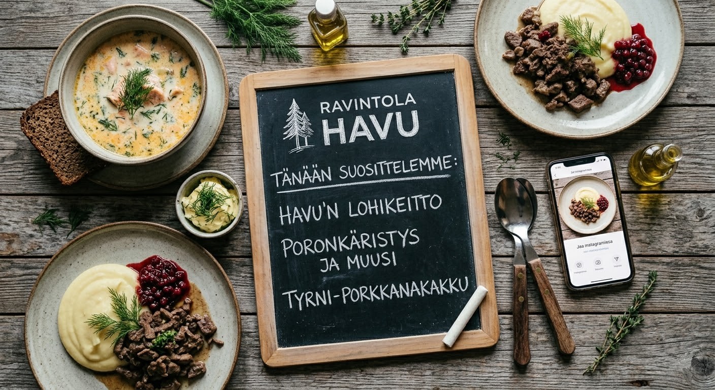 Lounaslista someen 30 sekunnissa — näin se onnistuu